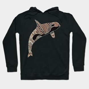 Hand Drawn Killer Whale Hoodie